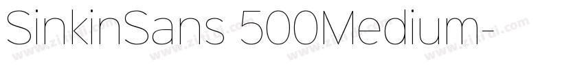 SinkinSans 500Medium字体转换